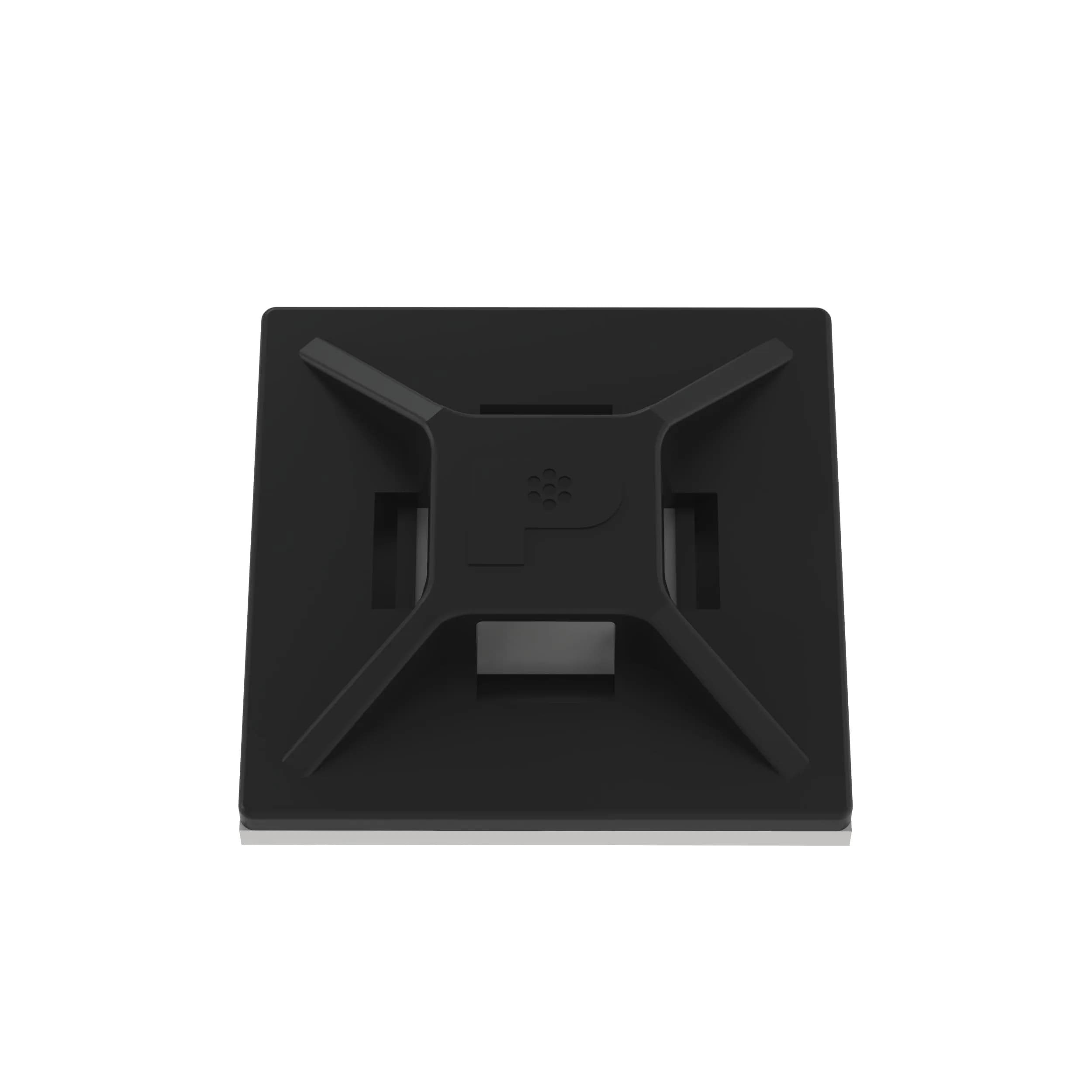 Panduit Cable Tie Mount, Adhesive Backed, 4-Way, High Temp, ABS, Black, 100-Pack | Reliable Wire Routing