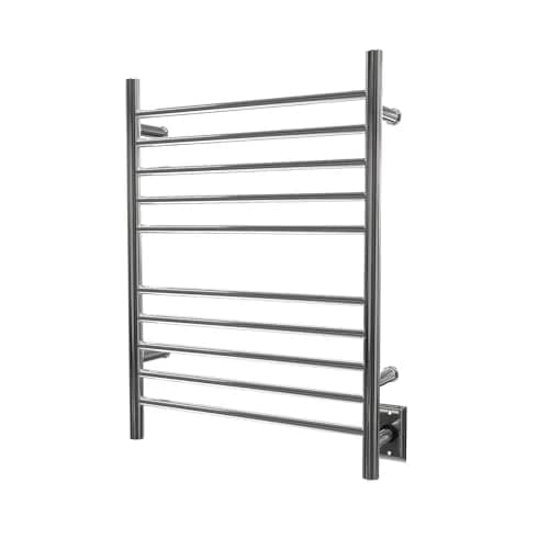 Amba Radiant Straight Hardwired Towel Warmer 4.75in | Polished Stainless Steel, 11.1lb, 10 Crossbars, Heats Horizontal & Vertical thumbnail 6