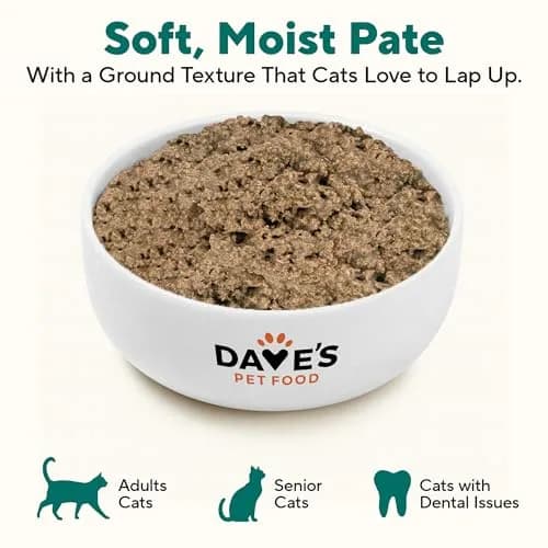 Dave's Pet Food Grain Free Canned Cat Food, Turkey & Giblets Pate, 12.5 oz | High-Protein, Grain-Free Nutrition thumbnail 8