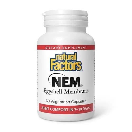 Natural Factors NEM Natural Eggshell Membrane Joint Comfort & Flexibility 60 Capsules | Supports Healthy Connective Tissue thumbnail 1