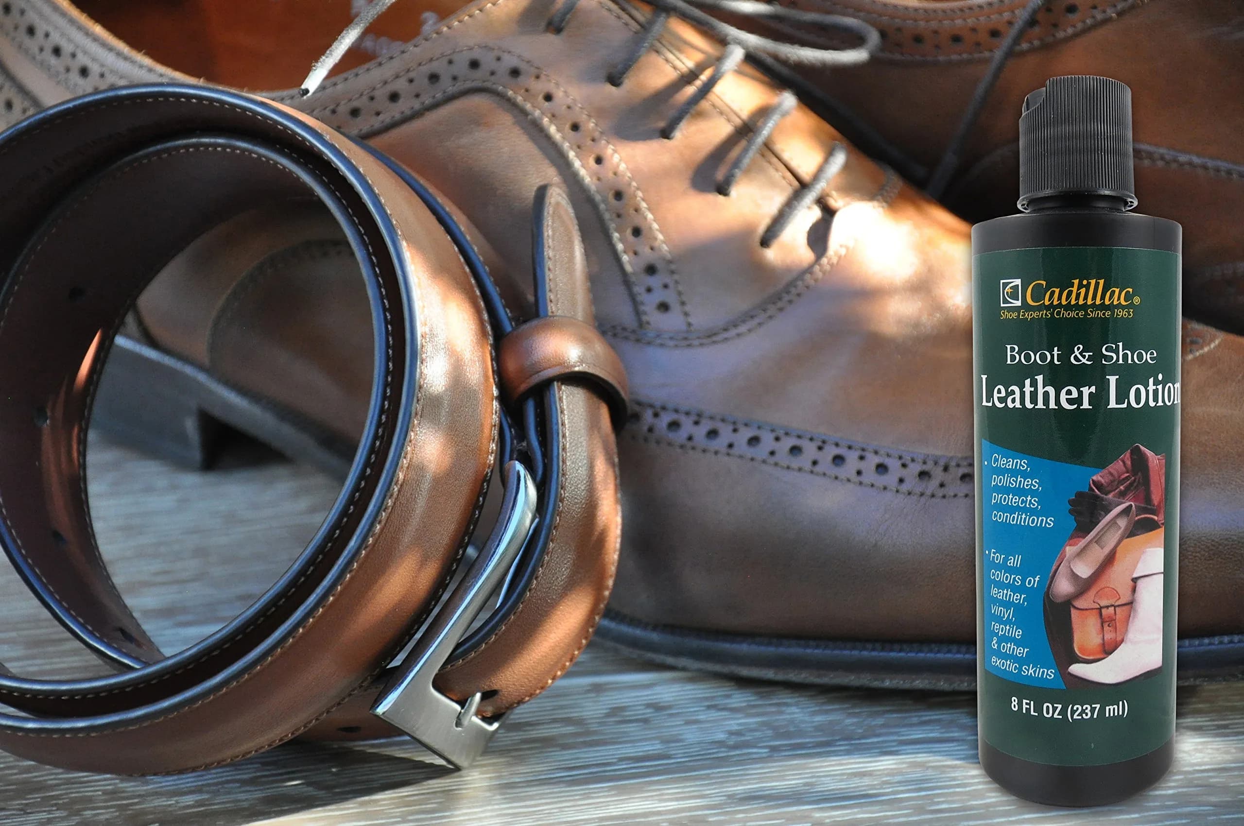 Cadillac 8 oz (2 Pack) Leather Lotion: Cleans, Conditions, Protects, and Polishes Footwear - view 2