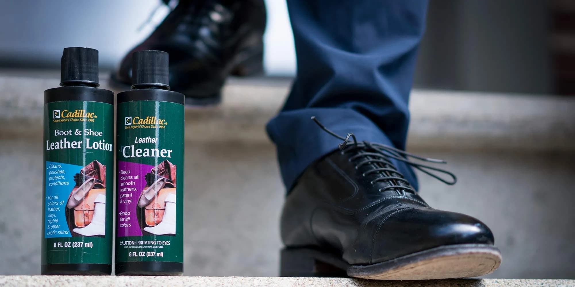 Cadillac 8 oz (2 Pack) Leather Lotion: Cleans, Conditions, Protects, and Polishes Footwear - view 3