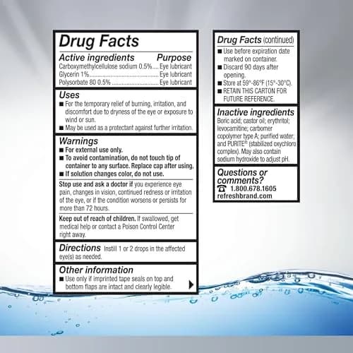 Refresh Optive Advanced Lubricant Eye Drops 20 mL | Triple-Action Relief for Dry Eyes thumbnail 7