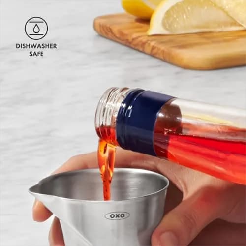 OXO Steel Angled Measuring Jigger 59ml (2 fl oz) | Patented Angled Surface for Easy Reading thumbnail 5