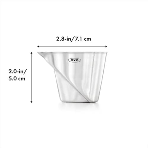 OXO Steel Angled Measuring Jigger 59ml (2 fl oz) | Patented Angled Surface for Easy Reading thumbnail 6