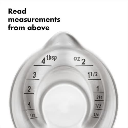 OXO Steel Angled Measuring Jigger 59ml (2 fl oz) | Patented Angled Surface for Easy Reading thumbnail 2