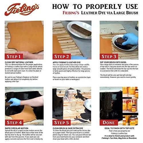 Fiebing's Red Leather Dye 118ml (4 Fl Oz) | Permanent Alcohol-Based Dye for Vegetable Tanned Leather thumbnail 5