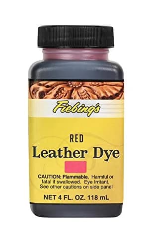 Fiebing's Red Leather Dye 118ml (4 Fl Oz) | Permanent Alcohol-Based Dye for Vegetable Tanned Leather thumbnail 1