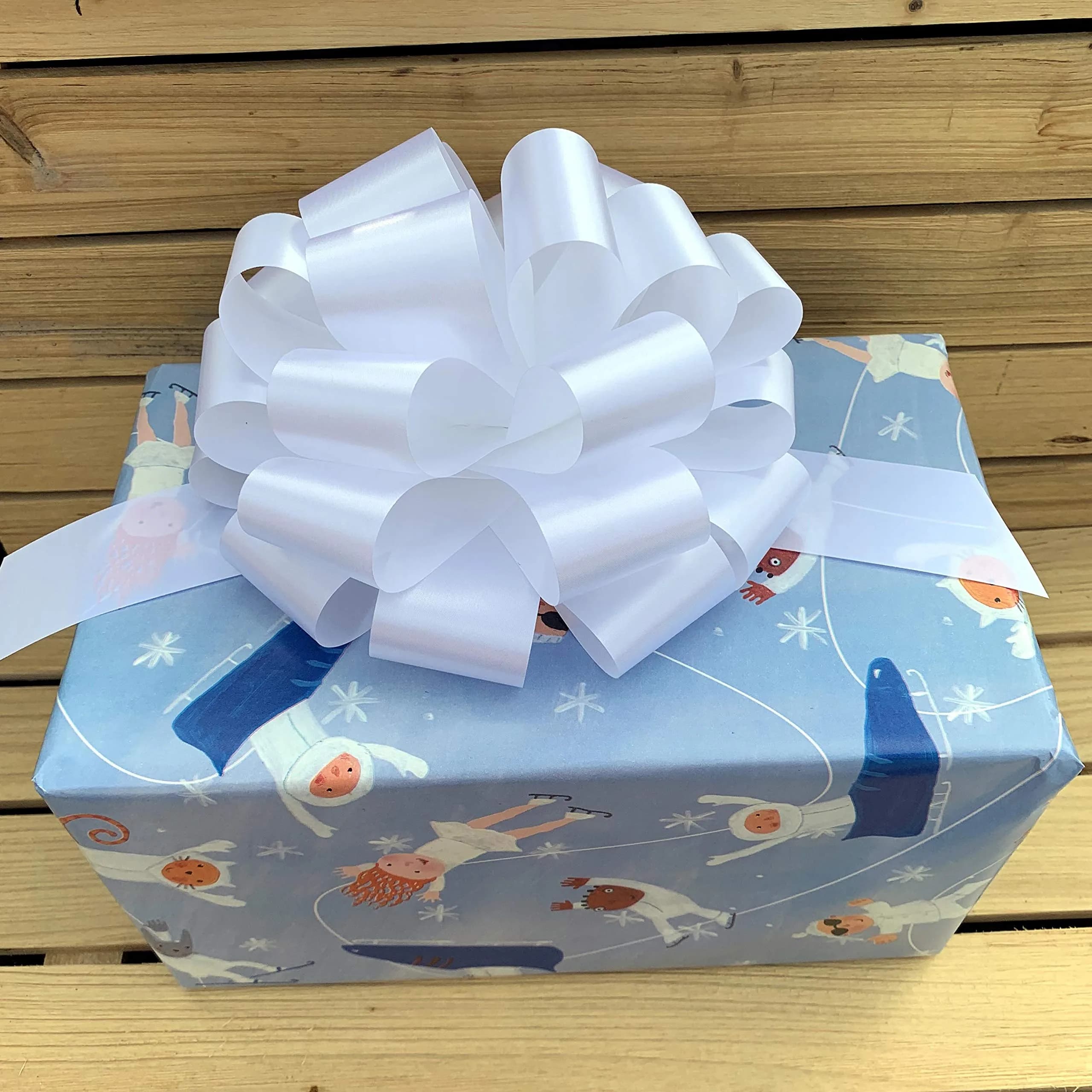 GiftWrap Etc. Large White Wedding Pull Bows - 9 Inch (22.86 cm) Wide, Set of 6 | Elegant Solid Polyester for Parties & Gifts - view 6