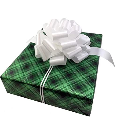 GiftWrap Etc. Large White Wedding Pull Bows - 9 Inch (22.86 cm) Wide, Set of 6 | Elegant Solid Polyester for Parties & Gifts thumbnail 2