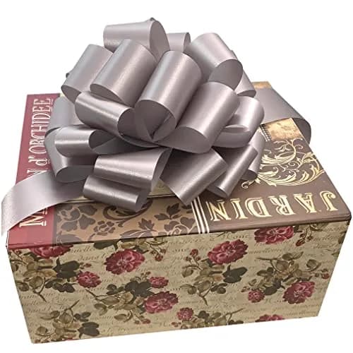 GiftWrap Etc. Large Silver Gift Pull Bows 9 Inch (22.86 cm) | Easy to Use, Reusable, Perfect for Large Gifts thumbnail 5