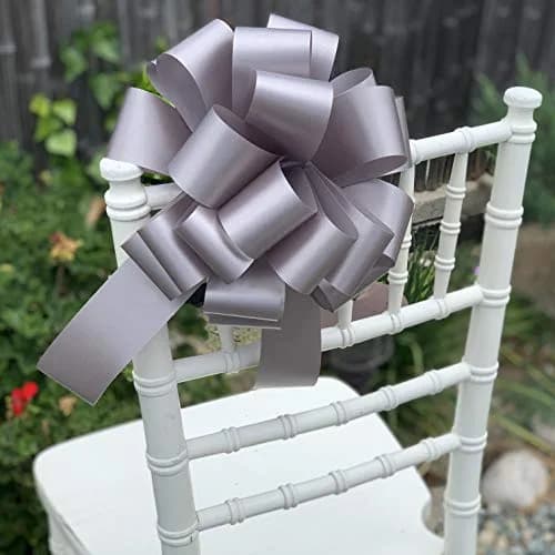 GiftWrap Etc. Large Silver Gift Pull Bows 9 Inch (22.86 cm) | Easy to Use, Reusable, Perfect for Large Gifts thumbnail 3