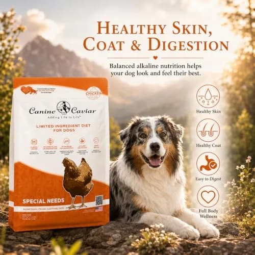 Canine Caviar Special Needs Dry Dog Food Chicken & Brown Rice 4.4 lb | Alkaline, Sensitive Digestive Support thumbnail 4