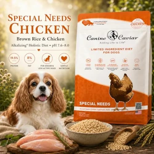 Canine Caviar Special Needs Dry Dog Food Chicken & Brown Rice 4.4 lb | Alkaline, Sensitive Digestive Support thumbnail 7