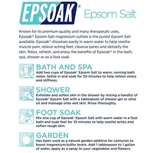 Epsoak Epsom Salt 2 lb (907 g) Magnesium Sulfate USP | Cruelty-Free Certified Bath Soak thumbnail 7