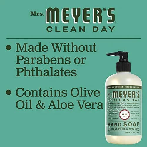Mrs. Meyer's Clean Day Basil Hand Soap 370ml (12.5 Fl Oz) | Gentle & Moisturizing thumbnail 6
