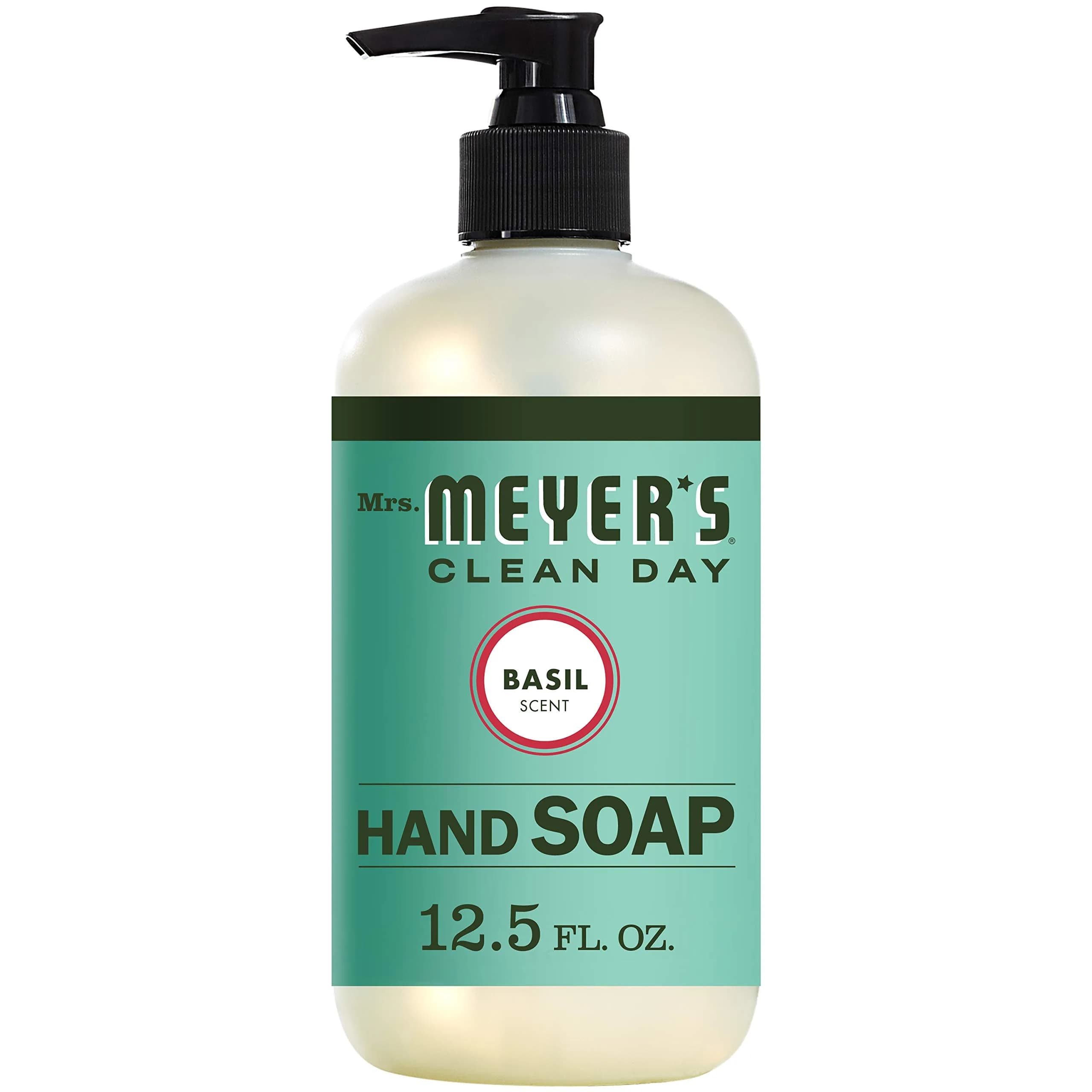 Mrs. Meyer's Clean Day Basil Hand Soap 370ml (12.5 Fl Oz) | Gentle & Moisturizing — 12.5 Fl Oz