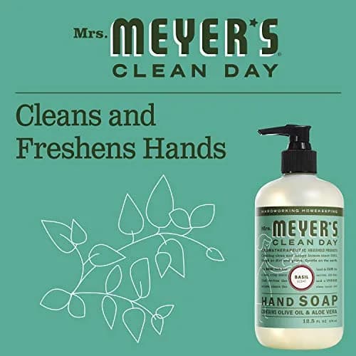 Mrs. Meyer's Clean Day Basil Hand Soap 370ml (12.5 Fl Oz) | Gentle & Moisturizing thumbnail 4