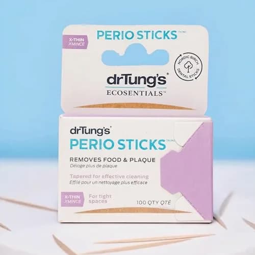 drTung's Perio Sticks Dental Cleaning X-Thin 100 Count (Pack of 6) | Eco-Friendly Birch Interdental Picks thumbnail 4