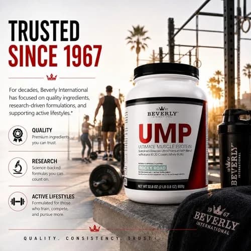 Beverly International UMP Protein Powder Rocky Road 32.8 oz | Supports Lean Muscle & Fat Burn thumbnail 4