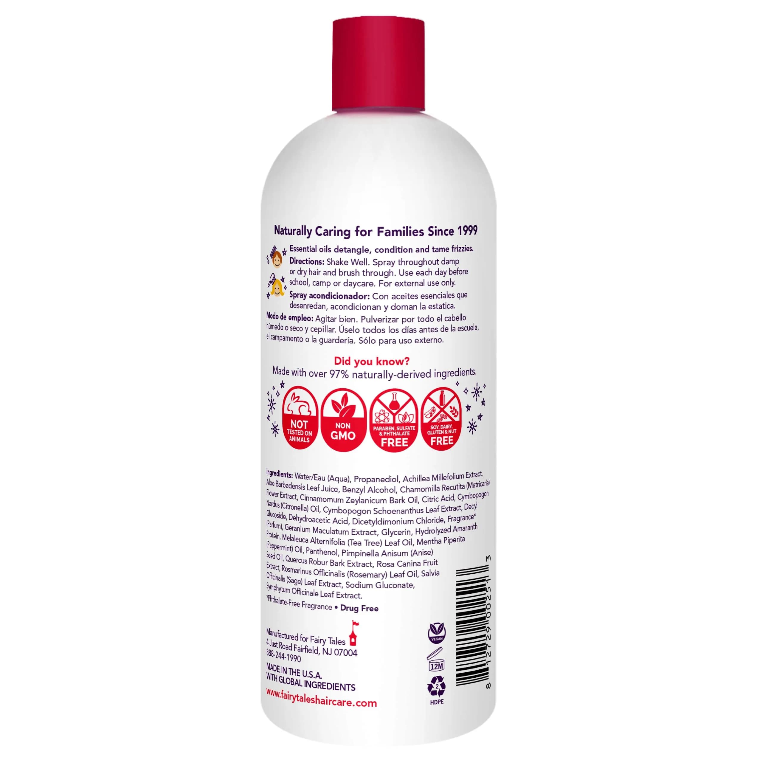 Fairy Tales Rosemary Repel Daily Kids Conditioning Spray Refill 946ml (32 Fl Oz) | Lice Defense Formula - view 2