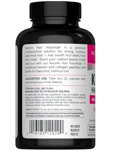 NeoCell Keratin Hair Volumizer 60 Capsules | Hair, Skin & Nails Support thumbnail 3