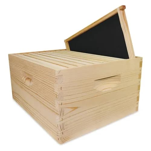 Mann Lake 10-Frame Deep Hive Kit, 9⅝" Bee Hive Body, Unpainted | Durable Pine, Ready to Use thumbnail 1