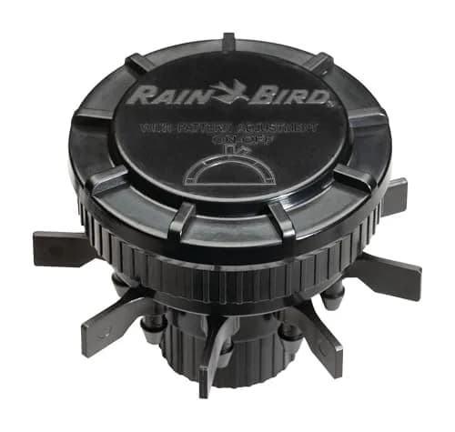 Rain Bird 9-Port Drip Manifold 1/2" NPT x 1/4" Drip, 25 PSI Adjustable Flow, Black | Connects up to nine 1/4" Drip irrigation tubes to a 1/2" riser thumbnail 1