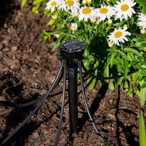 Rain Bird 9-Port Drip Manifold 1/2" NPT x 1/4" Drip, 25 PSI Adjustable Flow, Black | Connects up to nine 1/4" Drip irrigation tubes to a 1/2" riser thumbnail 5