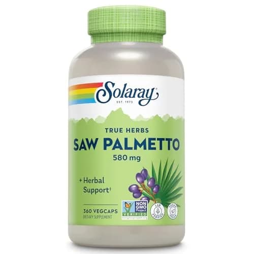 SOLARAY Saw Palmetto Berries 580 mg | Vegan, Gluten-Free Herbal Supplement for Men & Women (360 VegCaps) thumbnail 1