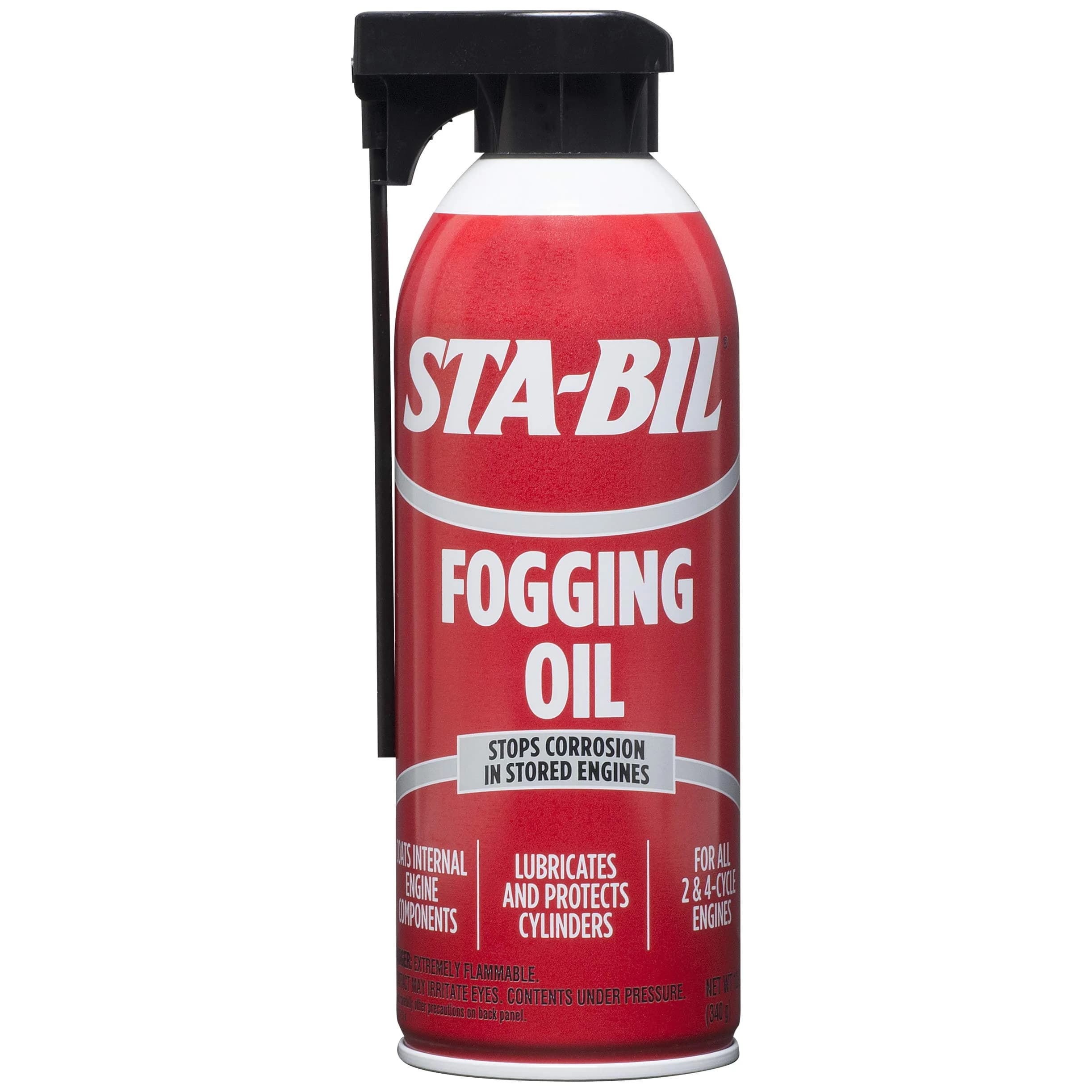 STA-BIL Fogging Oil 12 oz (355 ml) Aerosol Can | Protects Engines During Storage — Red