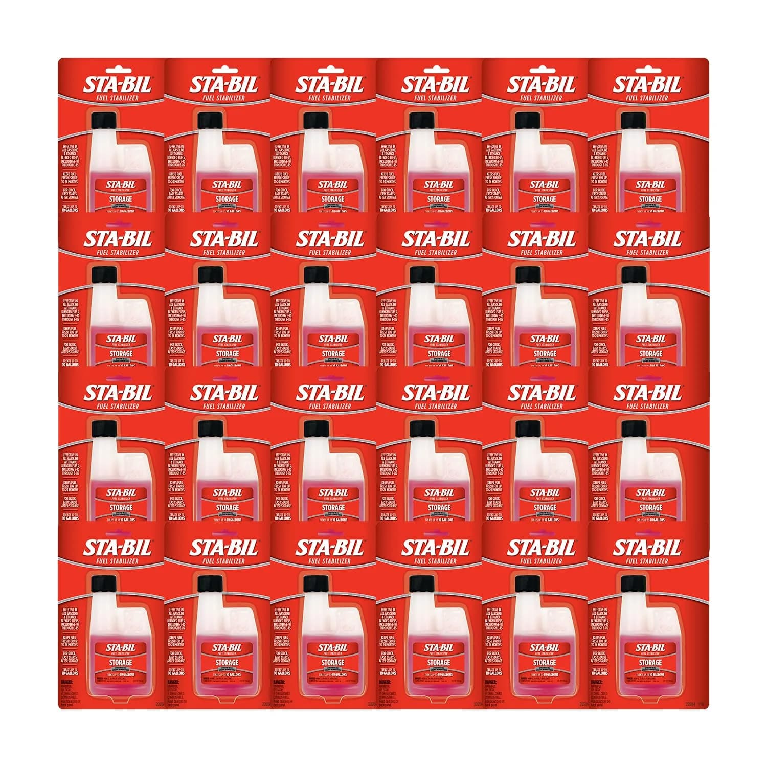 STA-BIL Storage Fuel Stabilizer 4 oz (118 ml) Bottles — 24-Pack | Keeps Fuel Fresh for 2 Years - main product image