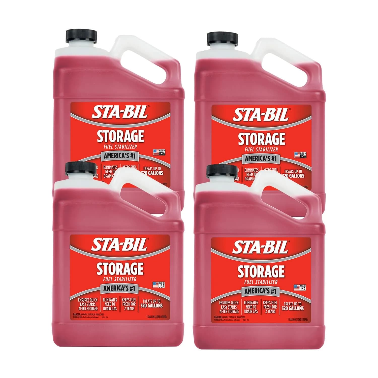 STA-BIL Storage Fuel Stabilizer, 1 Gallon (4-Pack) | Keeps Fuel Fresh for 24 Months - main product image