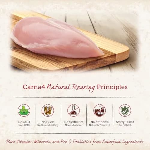 CARNA4 Gentle Quick-Baked Air-Dried Dog Food, Chicken Recipe, 13lb | Complete, Synthetic-Free Nutrition for Dogs thumbnail 6