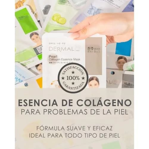 DERMAL 16 Collagen Korean Essence Sheet Mask Variety Pack, 23ml (0.78 Fl Oz) | Hydrating, Soothing, Brightening thumbnail 3