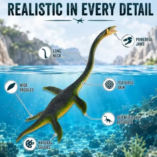 Safari Ltd. Elasmosaurus Figurine - Detailed 10" Marine Dinosaur - Educational Toy for Kids 3+ thumbnail 4