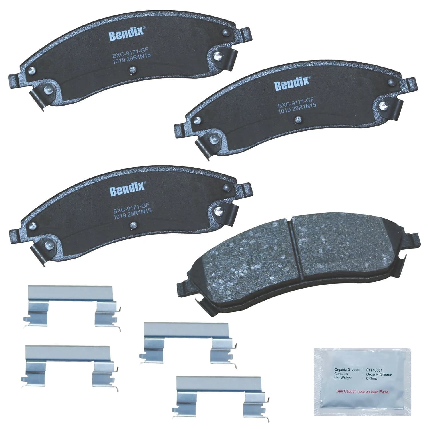 Bendix Priority1 CFC1019 Ceramic Front Brake Pads for Cadillac CTS 2006-2007, SRX 2004-2009, STS 2005-2008, Pontiac Bonneville 2004-2005 | OE Fit & Quiet — CFC1019