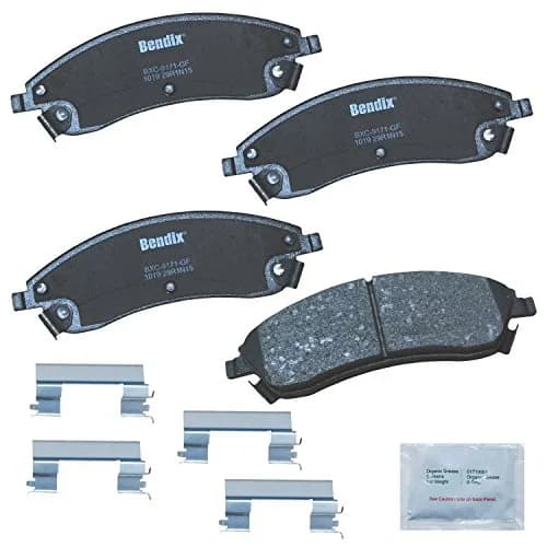 Bendix Priority1 CFC1019 Ceramic Front Brake Pads for Cadillac CTS 2006-2007, SRX 2004-2009, STS 2005-2008, Pontiac Bonneville 2004-2005 | OE Fit & Quiet thumbnail 1