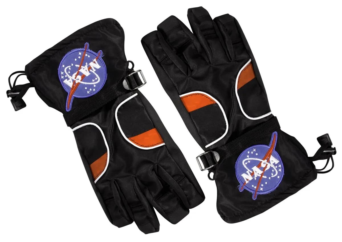 Aeromax Astronaut Gloves Black Medium | Polyester with NASA Patches - main product image