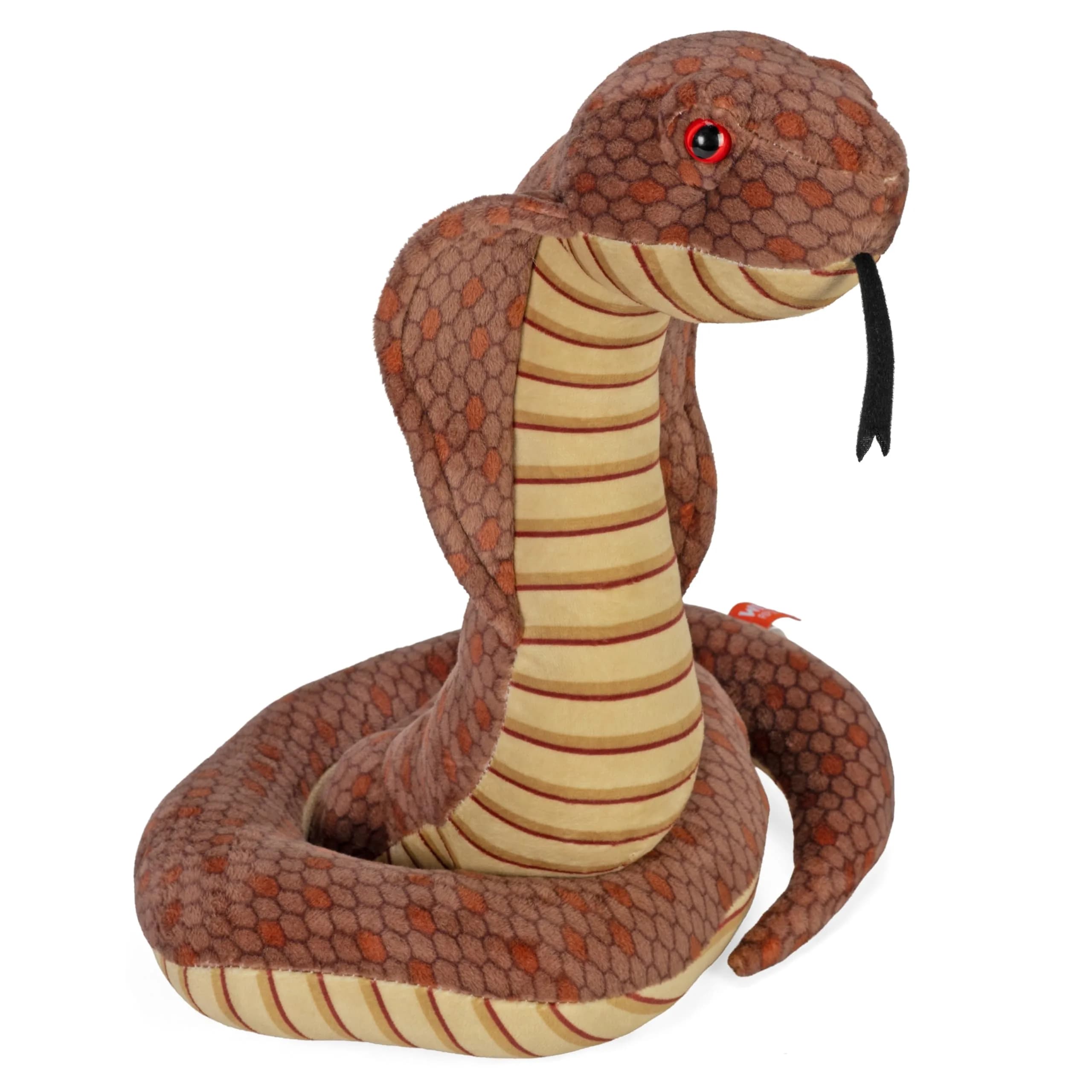WILD REPUBLIC Cobra Plush 12 Inches | Lifelike Reptile Toy for Kids & Teens — Multi