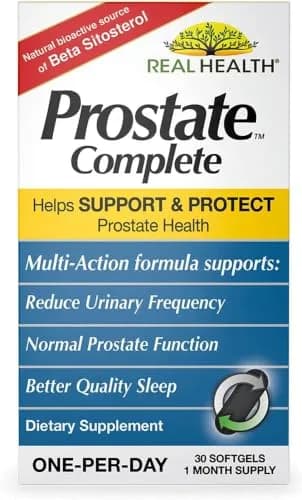 Real Health Prostate Complete - Prostate Health Supplements for Men, 30 Ct | Supports Healthy Prostate & Urinary Flow thumbnail 8
