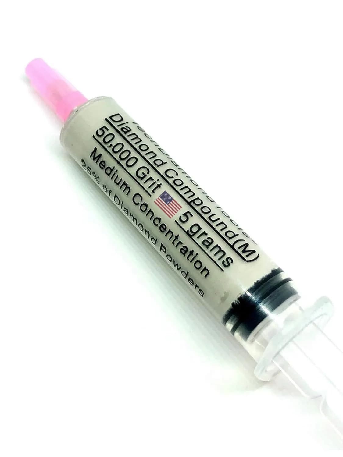 TechDiamondTools Diamond Polishing Compound 5g Syringe | 50,000 Grit (0-0.5 Micron) for Mirror Finish on Metal, Glass, Gemstones