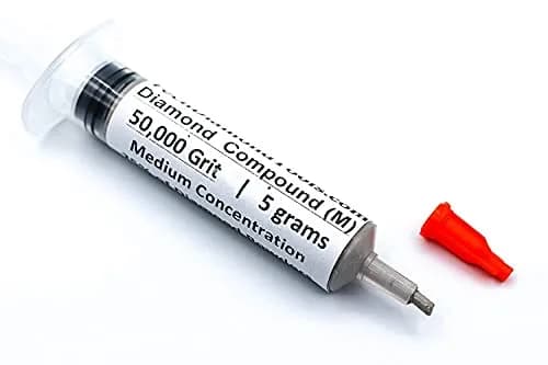 TechDiamondTools Diamond Polishing Compound 5g Syringe | 50,000 Grit (0-0.5 Micron) for Mirror Finish on Metal, Glass, Gemstones thumbnail 6