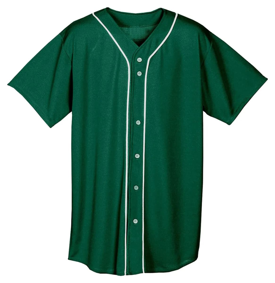 A4 Men's Classic Moisture Full Button Performance Baseball Top, Large, Forest Green | Pro-Style NFHS Standard (120 chars)
