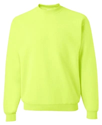 Jerzees Adult 9.5 oz. Super Sweats® NuBlend® Fleece Crew S SAFETY GREEN | Pill-Resistant Sweatshirt (70-120 chars) thumbnail 1