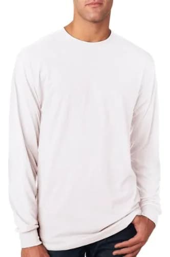 Jerzees Dri-Power Performance Long Sleeve T-Shirt White Medium | Moisture-Wicking Polyester thumbnail 1
