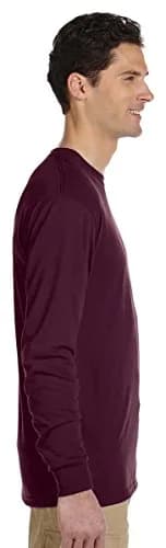 Jerzees Dri-Power Performance Long Sleeve T-Shirt White Medium | Moisture-Wicking Polyester thumbnail 4