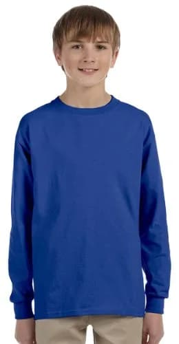 Jerzees Heavyweight Blend Long Sleeve T-Shirt | 50/50 Cotton-Polyester, Crew Neck, Casual Fit, Sizes Small to XL, USA Import thumbnail 1