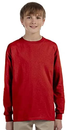 Jerzees Heavyweight Blend Long Sleeve T-Shirt | 50/50 Cotton-Polyester, Crew Neck, Casual Fit, Sizes Small to XL, USA Import thumbnail 3