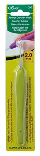 Clover Amour Crochet Hook 2.0mm Metal Green | Bright, Easy Grip for Smooth Crocheting thumbnail 2
